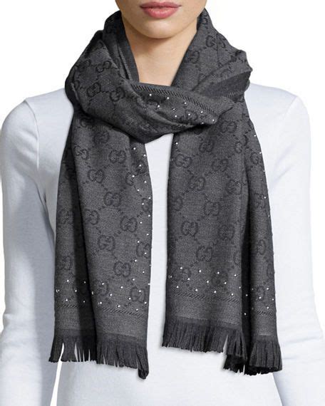 gucci anthracite scarf|gucci scarf clearance.